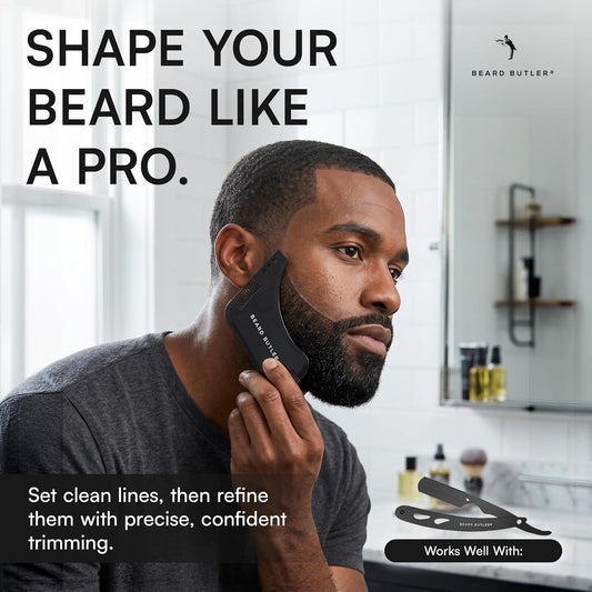 Beard Shape up Tool by  – Beard Template & Lineup Tool – Achieve Sharp Edges, Clean Lines & Perfect Symmetry – Shaping Guide for Jawline & Neckline