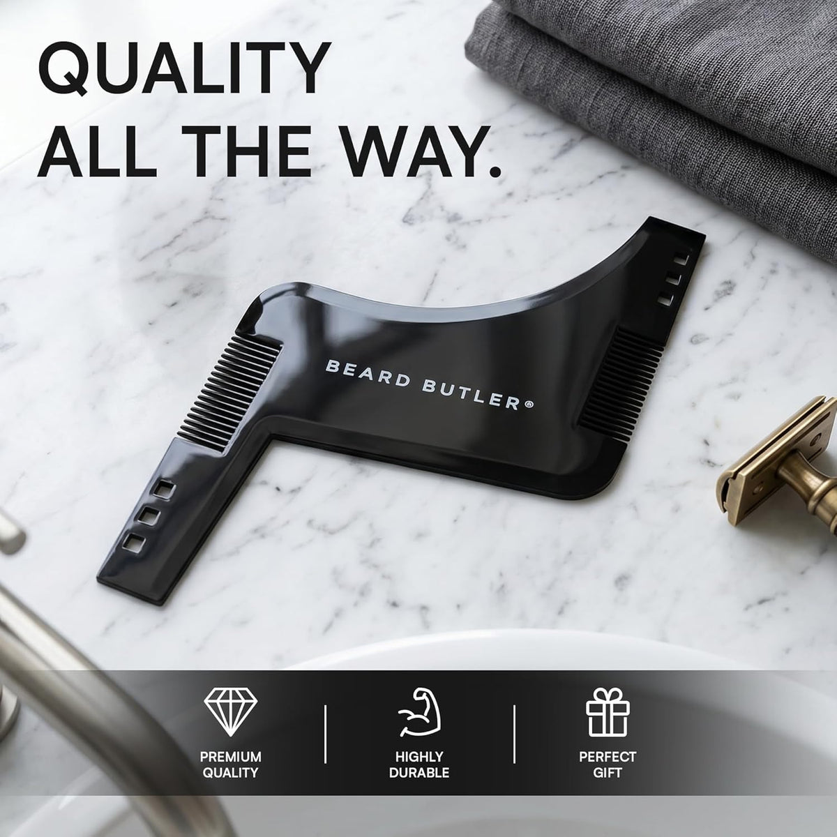Beard Shape up Tool by  – Beard Template & Lineup Tool – Achieve Sharp Edges, Clean Lines & Perfect Symmetry – Shaping Guide for Jawline & Neckline