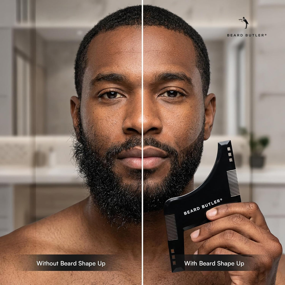 Beard Shape up Tool by  – Beard Template & Lineup Tool – Achieve Sharp Edges, Clean Lines & Perfect Symmetry – Shaping Guide for Jawline & Neckline