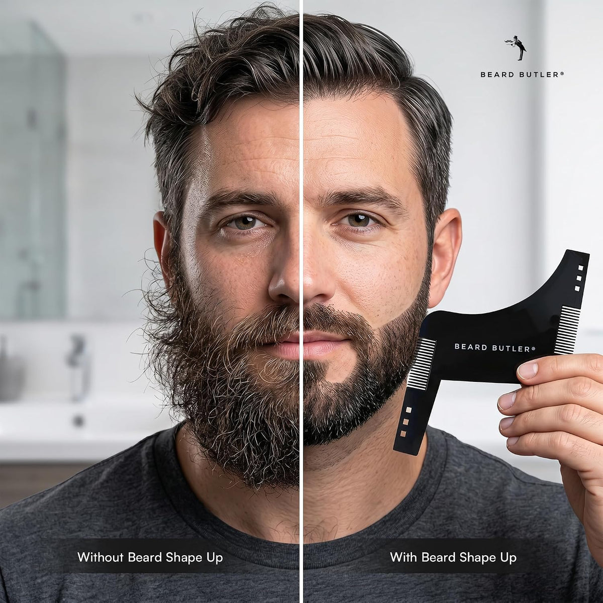 Beard Shape up Tool by  – Beard Template & Lineup Tool – Achieve Sharp Edges, Clean Lines & Perfect Symmetry – Shaping Guide for Jawline & Neckline
